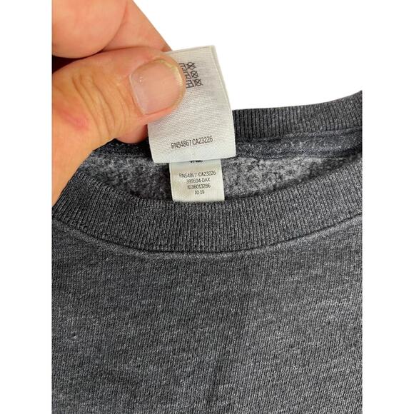 Victoria's Secret PINK Crewneck Sweatshirt XS Gray Red Logo Cotton Blend - Picture 5 of 9